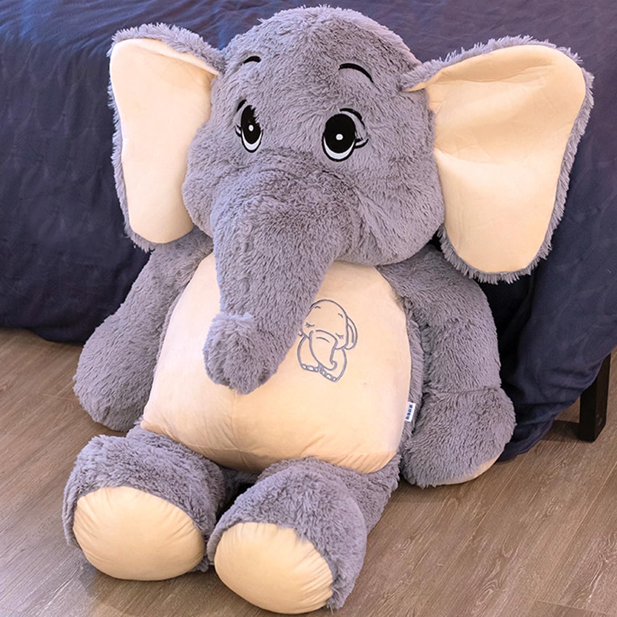 Large Soft Huggable Elephant Plush Toy, 27'' - Cute Fluffy Stuffed Elephant for Baby Girls & Boys, Gifts for Birthday, Mother's Day, Christmas