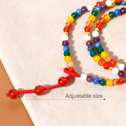 Jewever 7 Chakra Beaded Bracelet Necklaces for Women Handmade Wrap Reiki Crystals Yoga Meditation Balance Jewelry Relaxation Gifts
