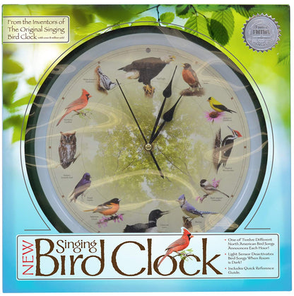 Mark Feldstein, Limited Edition 20th Anniversary Singing Bird Clock, 13 Inch