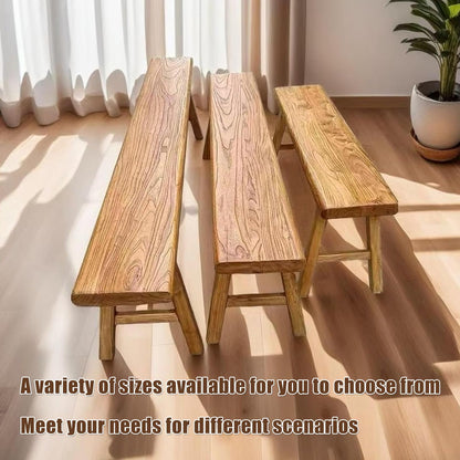 EoVrilyx Farmhouse Indoor Solid Wooden Noodle Bench - Rustic Entry Way Benches Seat,Maximum Load 880IB,Handcraft Finshed for Entryway Bedroom/Living Room/Dining Room