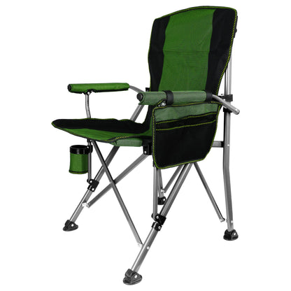 Anmiro Folding Camping Chair with Cup Holder and Storage Bag, Heavy Duty Support 400 LBS, Oversized Collapsible Portable Camping Chair for Outdoor Camp, Picnic, Travel, Fishing Green