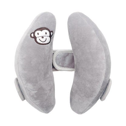 StoHua Baby Travel Pillow, Adjustable Head Neck Pillow for Infant Car Seat, Stroller Headrest Pillow for Infants, Banana Travel Headrest Pillow, Comfortble Toddler Neck Pillows for Pushchair, Gray