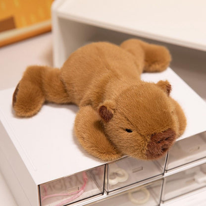 Karoeiwa Mini Palm-Sized Capybara Stuffed Animal 7.8 inch Soft Small Cute Capibara Plush Doll Plushies Toys Decoration Gifts for Kids Brown