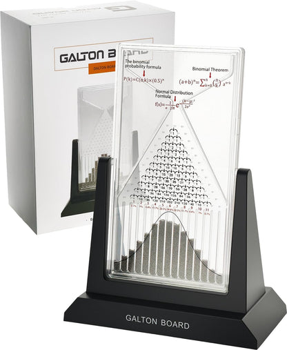 Dimind Galton Board Probability Demonstration Model - 12.6in Large Physics Learning Desk Toy with 17500 Metal Beads | Statistical Law Experiment Tool for School Labs & STEM Education