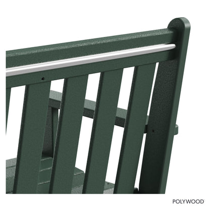 POLYWOOD Vineyard 48" Outdoor Patio Bench, Green