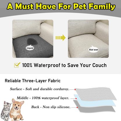 Couch Arm Covers, Waterproof Armrest Cover for Sofa, Armchair, Loveseat, Non-Slip Recliner Arm Cover, Sofa Arm Covers, Headrest Covers, Arm Chair Covers Set of 2 (Dark Gray, 24"×20")