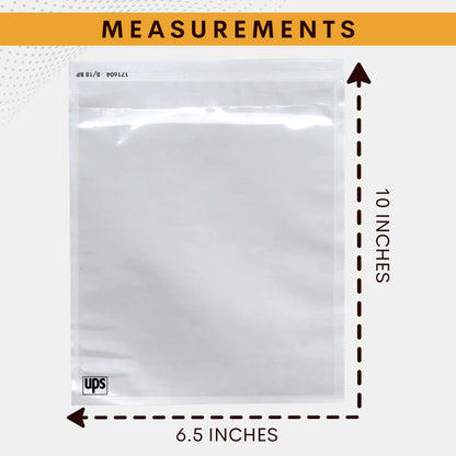 250 Pack 6.5"x10" UPS Shipping Label Sleeves – Clear Self-Adhesive Packing Slip Pouches, Waterproof Packing List Envelopes – Ideal for Shipping Documents, Mailing Labels, Invoices & Packing Slips