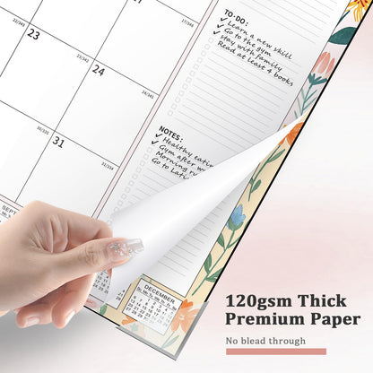 Ospelelf Desk Calendar 2026-2027 Large 22"x17" Monthly Family Office Planner Pad with Protective Cover 18 Months January 2026 - June 2027 Ditsy Floral