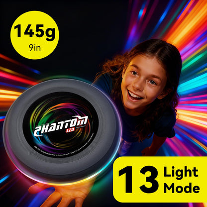 BAOMWSL Light Up Flying Disc - 16 Million Colors RGB or 35 LEDs, Ultra Bright, 13 Light Modes, Rechargeable, Waterproof, Christmas Stocking Stuffers Gift, Camping Toy for Kid/Teen/Adult, 175g