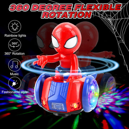 YOTOY Dancing Robot Spider Toys for Kids, Lights & Music, Automatic Steering, 360 Degree Flexible Rotation, Toy Cars for Toddlers, Birthday Gift for Ages 3 4 5 6 7 8 Years Old Boys