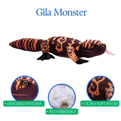 The Petting Zoo Gila Monster Stuffed Animal Plushie, Gifts for Kids, Wild Onez Reptile Animals, Lizard Plush Toy 21 Inches