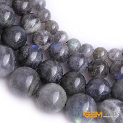 GEM-Inside Natural 8mm AA Grade Blue Rainbow Labradorite Gemstone Loose Beads Round Crystal Energy Stone Power for Jewelry Making 15''