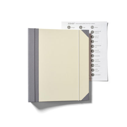 Savor | 2025 Updated Edition Family Emergency Binder™ | Cloth Expanding File Folder for Important Papers, Birth Certificates, Passports, Photos | Mother’s Day Gift for Moms and Families
