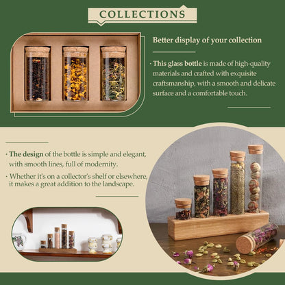 160-Pack 0.17 (5 ml) Glass Bottles & Test Tubes with Cork Stoppers – for Spell Jars, Spice Storage, DIY Favors, Travel Memories, Plant Propagation – Empty Recyclable Containers for Crafts, Kitchen