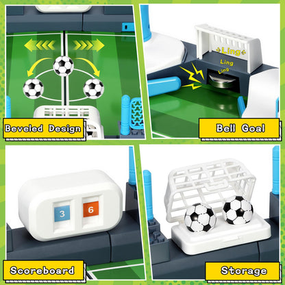 Soccer Board Game for Kids, Mini Foosball Table Game, Portable Tabletop Interaction Pinball Sports Game Toy, Indoor Family Playroom Party Birthday Toy Gift for 3 4 5 6 7 8-12 Year Old Boys Girls