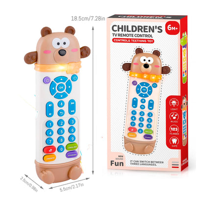 Baby Remote Control Toy with Music and Light - On The Go Remote - Toddler Early Education Learning Toys & Gifts for Boys & Girls Ages 18 Months+ (Bear)