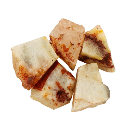 CRYSTALINES 5pcs Wholesale Natural Raw Crazy Lace Agate Gemstone, Untreated Rough Stone, Bulk Loose Supplies, DIY Jewelry Making, Healing Crystals, Wire Wrapping, Gem Collection