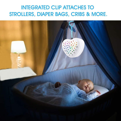 BEREST Sound Machine for Babies, Adults & Kids | 15 Soothing Sounds Featuring White Noise & 9 Lullabies, Cry Sensor, Star Projector | Mini, Rechargeable, Travel Friendly