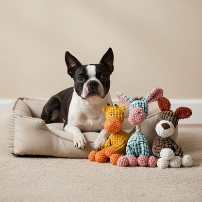 Zagrine 3-Pack Squeaky Dog Toys,Durable Stuffed Animal Plush Dog Toys with Squeak Sounds to Keep Dogs Busy,Tough Cute Puppy Toys for Small,Medium,and Large Dogs