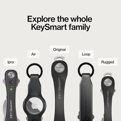 KeySmart Original Key Holder - Compact Key Organizer for Key Chain, Minimalist Clutter-Free EDC Keychains Key Ring, Blue, 14 Keys