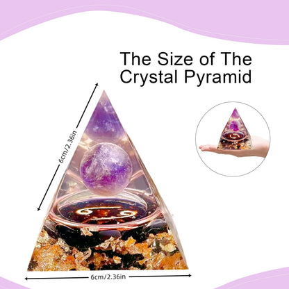 Saefheled Twelve Constellations Cancer Orgone Pyramid,Natural Amethyst&Obsidian Orgonite Crystal Healing Pyramid,for Protection Chakra,Unique Constellation Pyramid for Positive Energy. Health(6CM)
