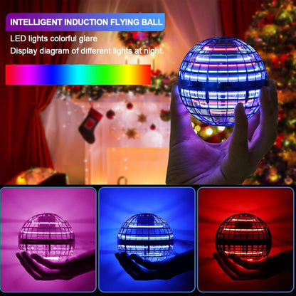 SUMMERLANGUAGE Flying Orb Ball Toy - 2026 Upgraded Magic Flying Orb Toy with LED Light 360°Rotating, Boomerang Flying Toys Indoor Outdoor Fun Games, for 6 7 8 9 10 12+ Year Old Kids Boys Girls Adults