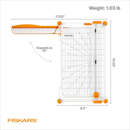 Fiskars Precision Paper Trimmer, Easy and Accurate Crafting Tool, Cuts Straight for Crafts, Cards, and More