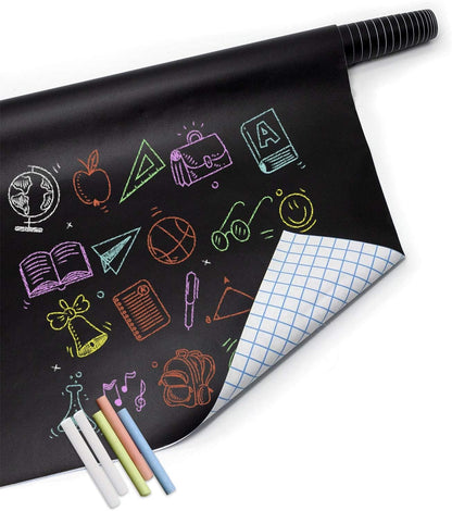 AZOI Chalkboard Wall Stickers Blackboard Wall Decals Self Adhesive Removable Reusable Erasable Chalkboard Wallpaper for Kids Home Office