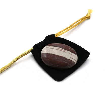 Amazing Gemstone Narmada Shiva Lingam Crystals and Healing Stones - Large Palm Stone Crystals Piedra - Crystal for Good Luck, Positive Energy, Meditation - Unique Stocking Stuffers Gifts for Women