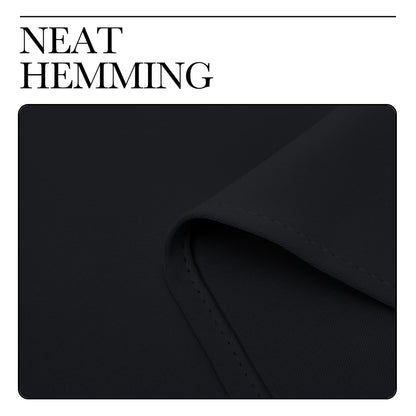 NICETOWN Pitch Black Solid Thermal Insulated Grommet Blackout Curtains/Drapes for Bedroom Window (2 Panels, 42 inches Wide by 63 inches Long, Black)