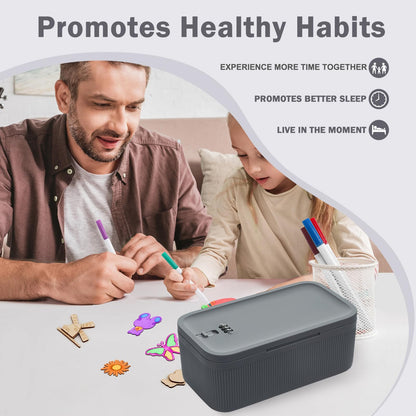 Lockable Storage Box, Small Lock Box with Combination Code for Phone/Medicine Safe/Food Home/Refrigerator/Office/Personal Items/Travel/Gift,9.25 x 5.04 x 3.62’’