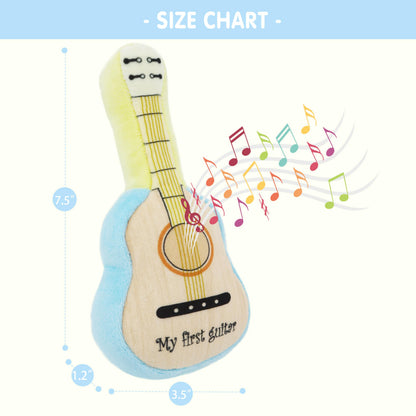 June Garden 7" My First Guitar - Musical Soft Plush Toy - Gift for Infants and Toddlers