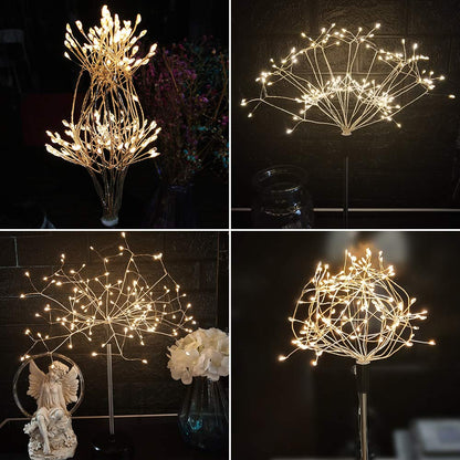 Chims Firework Centerpiece Lights,120 LED Fairy Light Banquet Table Centerpiece Lighting Decoration Star Pyrotechnics, Battery Operated Spirit Tree with Remote, for Dinner Indoor Christmas Party Decor