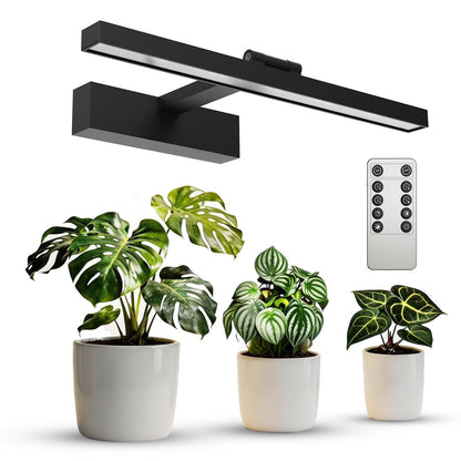 SANSI Grow Lights for Indoor Plants, 35W Wall Mounted Grow Light Full Spectrum, LED Plant Lights for Indoor Growing, High PPFD with 4-Level Dimmer, Auto On Off 4/8/12 Hrs Remote for Greenhouse Seed
