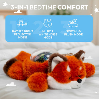 Sound Sleepers Fox – Stuffed Animal Night Light & Baby Night Light Projector with Soothing Music | Plush Toddler Night Light Projector, Sound Machine & Nursery Star Projector