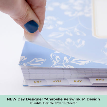Blue Sky Day Designer 2026-2027 Daily and Monthly Academic Year Planner Calendar, July 2026 - June 2027, 8" x 10", Flexible Cover, Laminated Tabs, Storage Pocket, Includes Stickers, Annabel