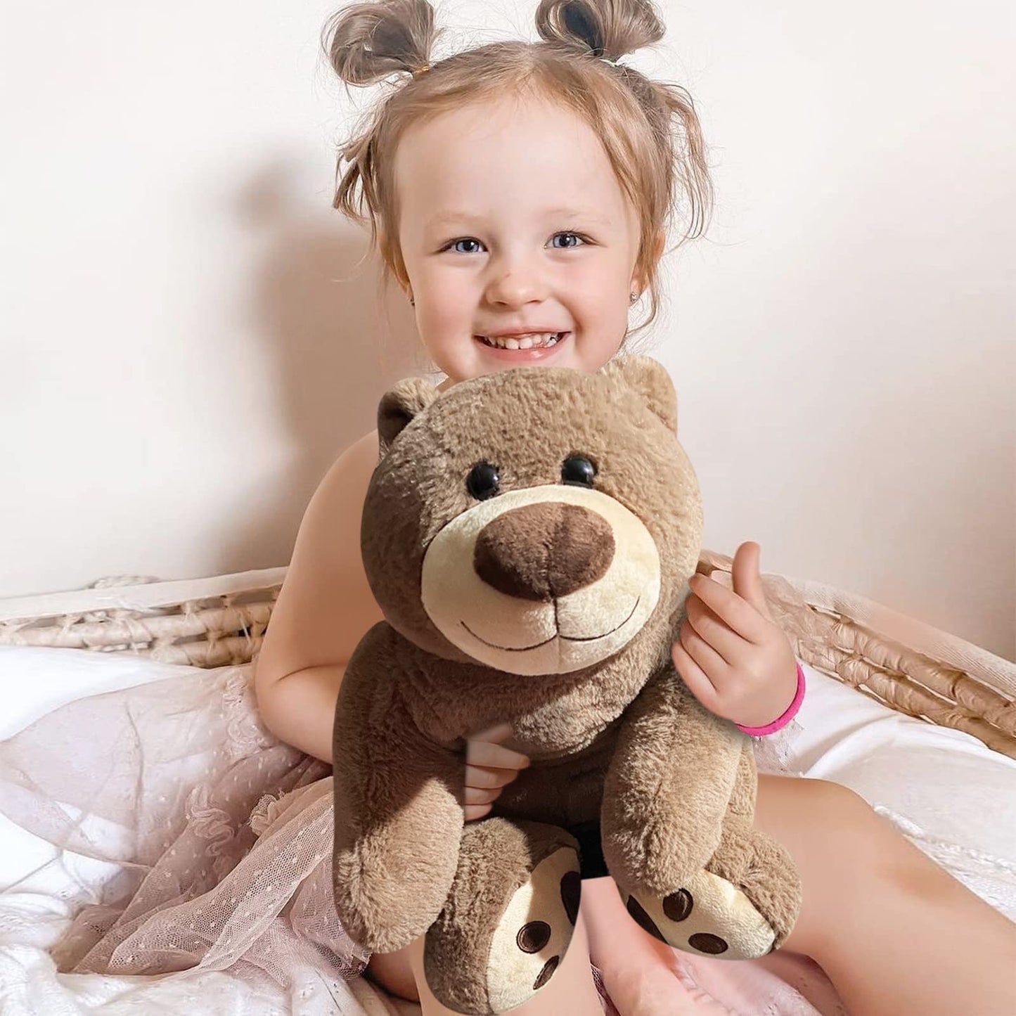 3.5 LB Weighted Stuffed Animals Bear, 24 Inch Weighted Plush Animals Throw Pillow, Cute Kawaii Plush Toys Gifts for Kids Adults Teens Birthday Christmas