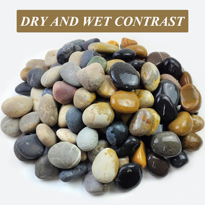 FANTIAN 20 lbs Natural River Rocks Mexican Beach Pebbles, 2-3 Inch Decorative River Rocks for Landscaping Garden Paving Plant Rocks Crafting Walkways and Outdoor Decorative Stone