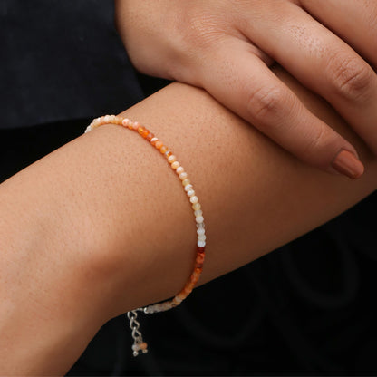 Gempires Lapis Lazuli Bracelet for Women | Dainty Handmade Gemstone Beaded Bracelet 2.5 mm | Minimalist Stacking Jewelry | Lightweight Everyday Bracelet | Deep Blue Stone Gift for Her