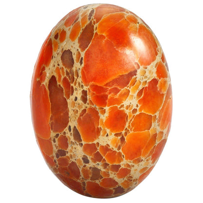 rockcloud 18x25mm Oval Cabochon Flatback Semi-precious Stones Sea Sediment Jasper for Jewelry Making Pack of 5