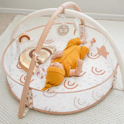 Mallify 6-in-1 XL Large Baby Gym & Ball Pit, Play Mat & Play Gym, Combination Baby Activity Gym with Milestone Cards for Sensory Exploration and Motor Skill Development, Balls are not Included