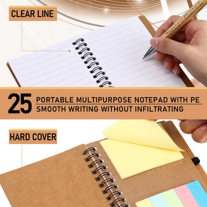 Jetec 25 Sets Employee Appreciation Gift Bulk Inspirational Spiral Notebook with Motivational Pen and Sticky Notepad Thank You Gifts for Volunteer Teacher Nurse Team Coworker (Amazing)