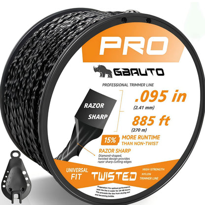 GBAuto 885ft 0.095" for Black Diamond Trimmer Line Cutting String Replacement, for Echo Trimmer Line 330095073