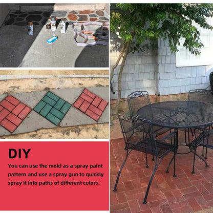Anothera 15.7"x15.7"x1.57" Concrete Molds Reusable Walk Maker Pathmate Stone Molding Stepping Stone Path Maker Paver Yard Patio Lawn Garden DIY Walkway Pavement Brick Moulds (8-Grid)