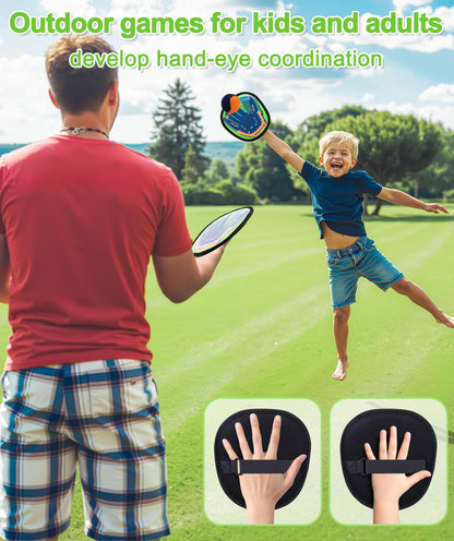 Qrooper Toss and Catch Ball Game Kids Toys for 3 4 5 6 7 8 Year Old Boys Girl Birthday Gift, Outdoor Games Yard Play Beach Pool Toys for Kids Age 4-8 8-12 Toddler Baseball Glove