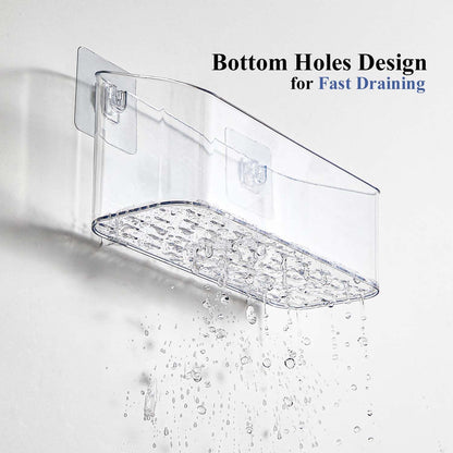 UNIKON Bath Toy Storage Holder Bathtub Toy Organizer, Large Capacity Shower Caddy for Bathroom, Clear, 2 Pack