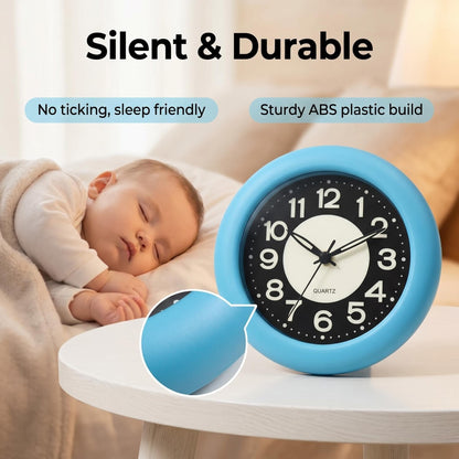 LXSZRPH Bathroom Clock Waterproof for Water Spray, Shower Clocks Analog, Large Screen, Non Ticking Silent, Luminous, Table Stand, Wall Mounted Clock for Home, Office, Pool, Spa, Restaurant (Blue)