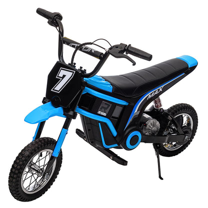 GarveeLife 24V Electric Dirt Bike for Kids 8-14, Motorcycle With Authentic Motocross Geometry, Rear-Wheel Drive, High-Torque Motor, Blue