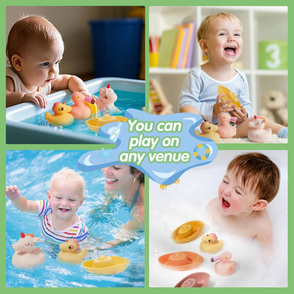 Mold Free Bath Toys, 15PCS | Safe Fun & Easy Clean Floating Boats & Rotating Waterfall Cups & Sealed with No Holes Floating Tub Toy and Mesh Bag for Babies 18+ Months | Bathtub Pool Water Toddler Toys