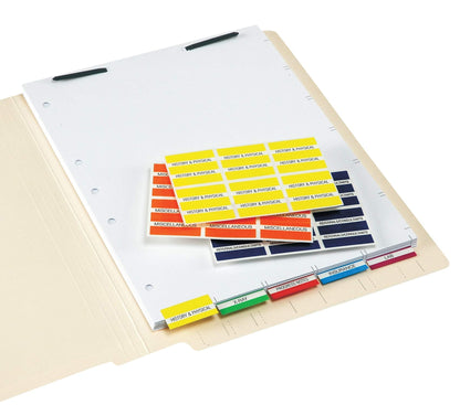 Tabbies Medical Healthcare Patient Chart Divider Sheets, 8-1/2"W x 11"H, White 110lb, 7-Hole Punched, 100 Sheets/Pack (52100)